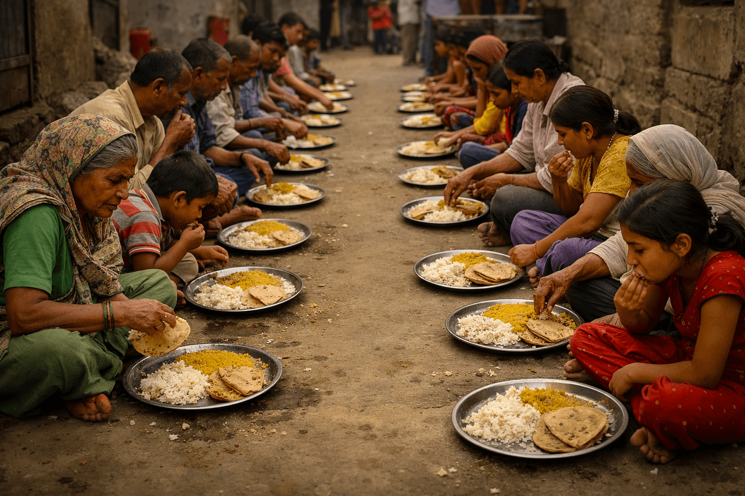 Serving food to families